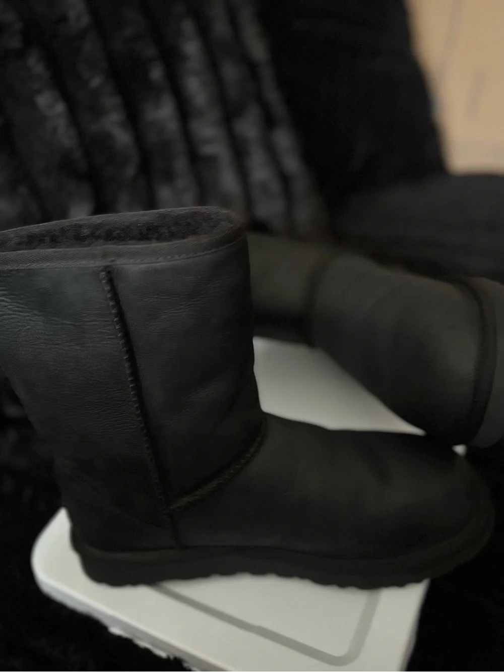 Women’s US 10 Black Leather UGG Boots